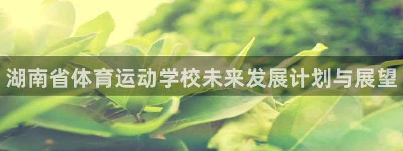 MK体育官方正版app娱乐下载：湖南省体育运动学校未来发展计